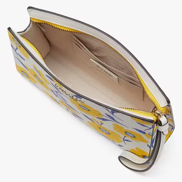 NWT Kate Spade Morgan Sunshine Floral Printed Gusseted Wristlet - Picture 4 of 4